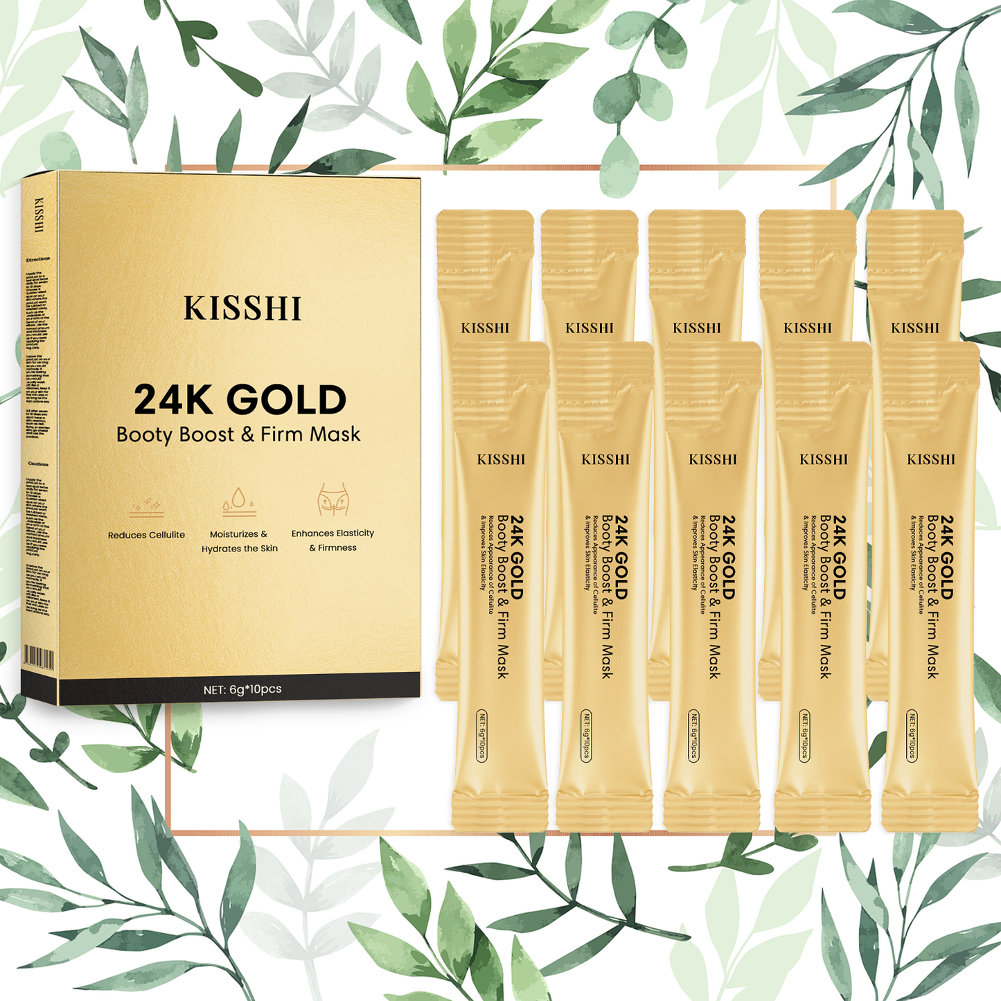 🔥Last Day Discount🔥KISSHI™ 24K Gold Booty Boost & Firm Mask-HM1