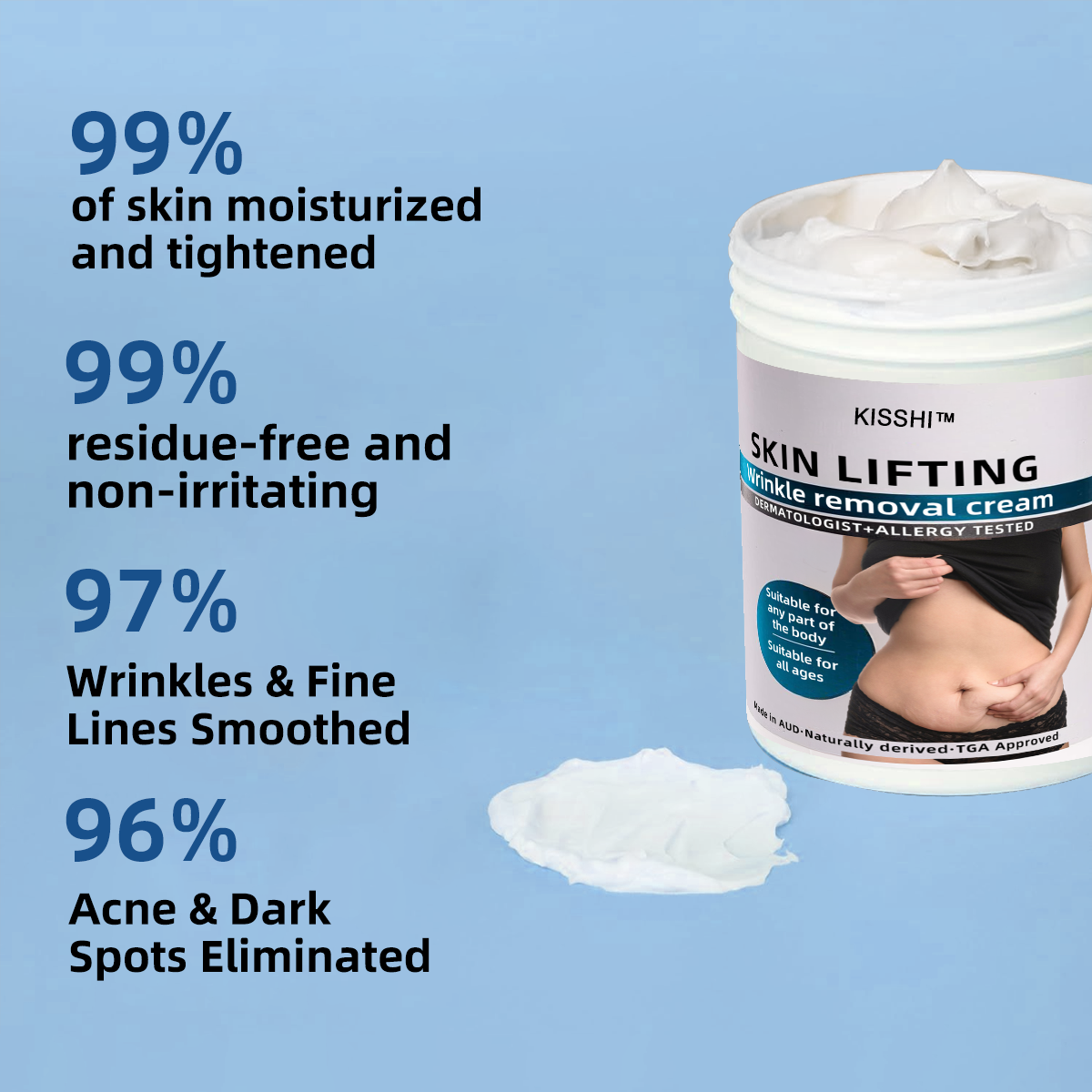 Last Day Discount: 75% OFF ✨Kisshi™ Skin Lifting Wrinkle Removal Cream: Restore Skin Elasticity - 2024💃