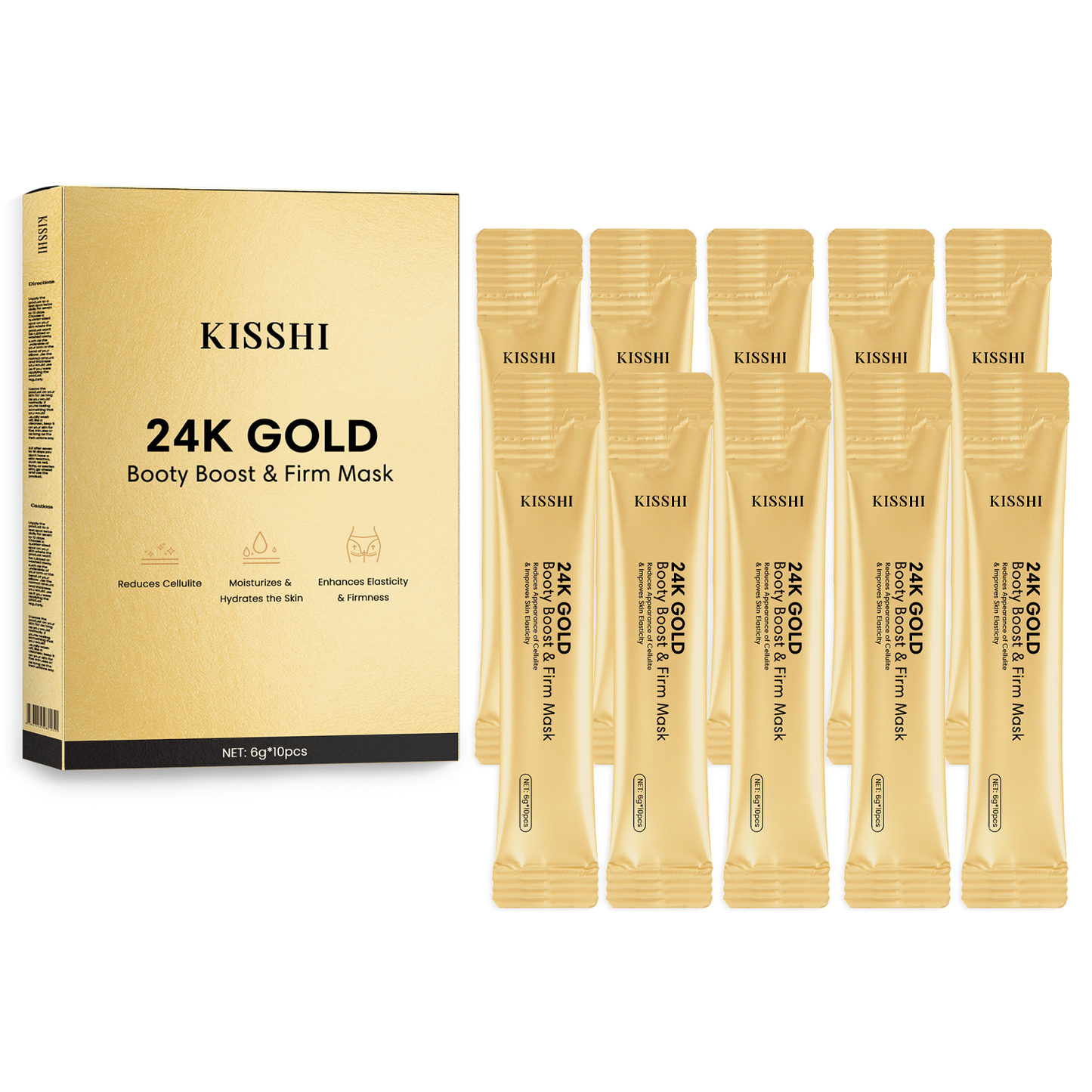 🔥Last Day Discount🔥KISSHI™ 24K Gold Booty Boost & Firm Mask-HM1